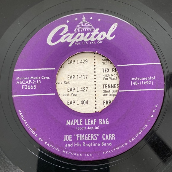 True vintage Honky tonk hits by Joe fingers carr vinyl record LP 45 Istanbul - Picture 4 of 6